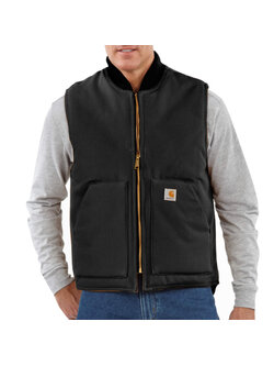 Men's Relaxed Fit Firm Duck Insulated Rib Collar Vest