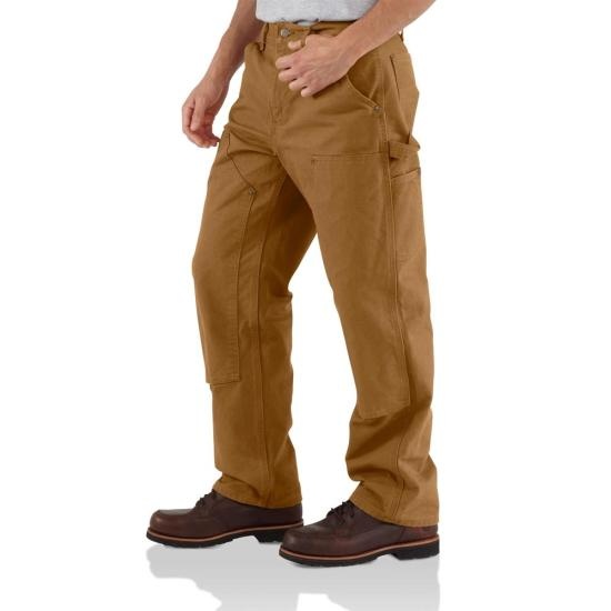 Men's Loose Fit Washed Duck Double Front Work Pants