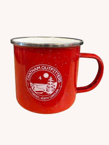 Chatham Outfitters Chatham Outfitters Campfire Enamel Metal Mug Red 15 oz