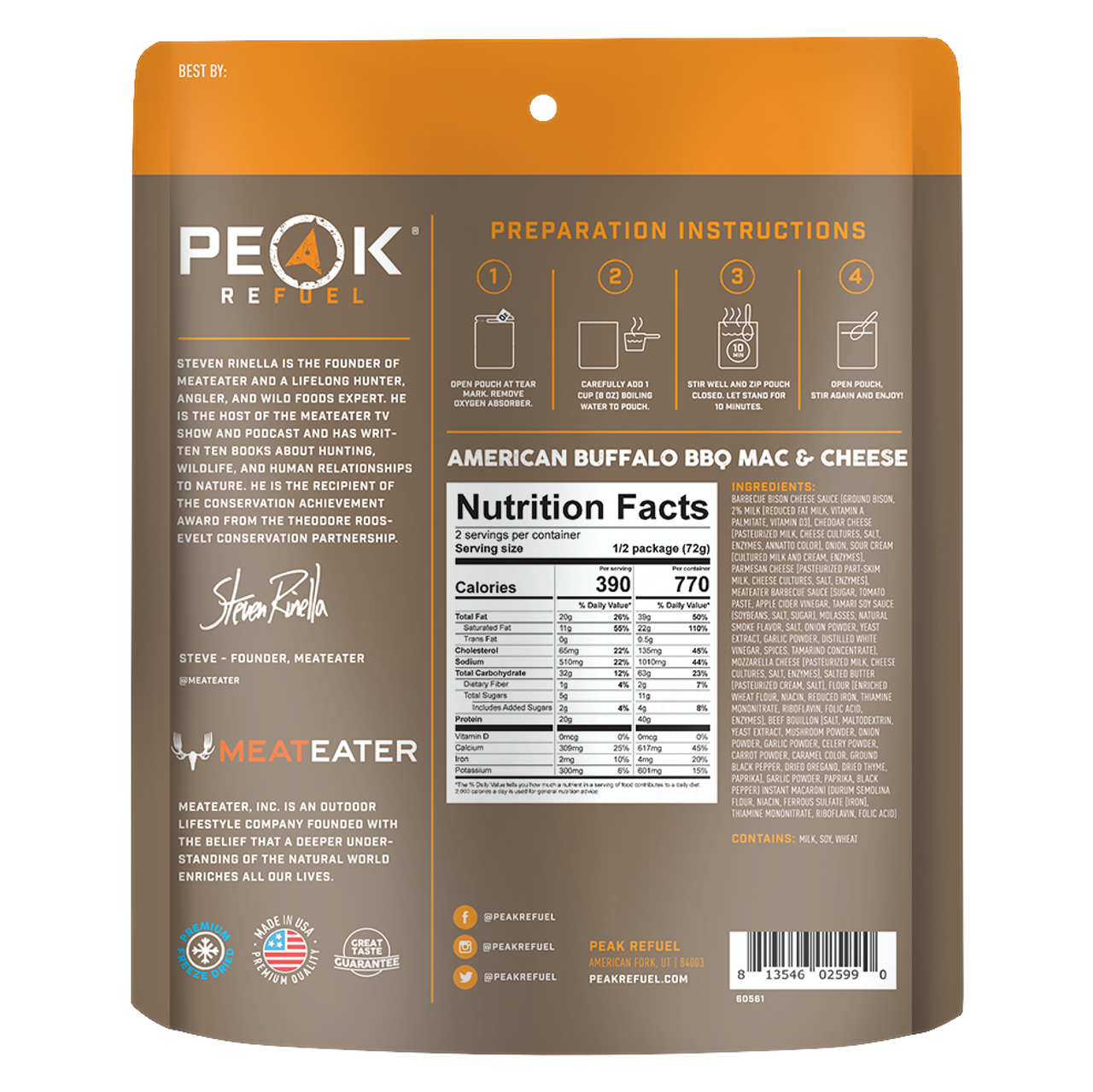 Bison BBQ Mac N Cheese