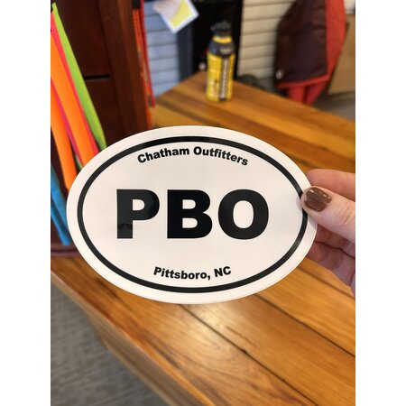 PBO Oval Car Sticker