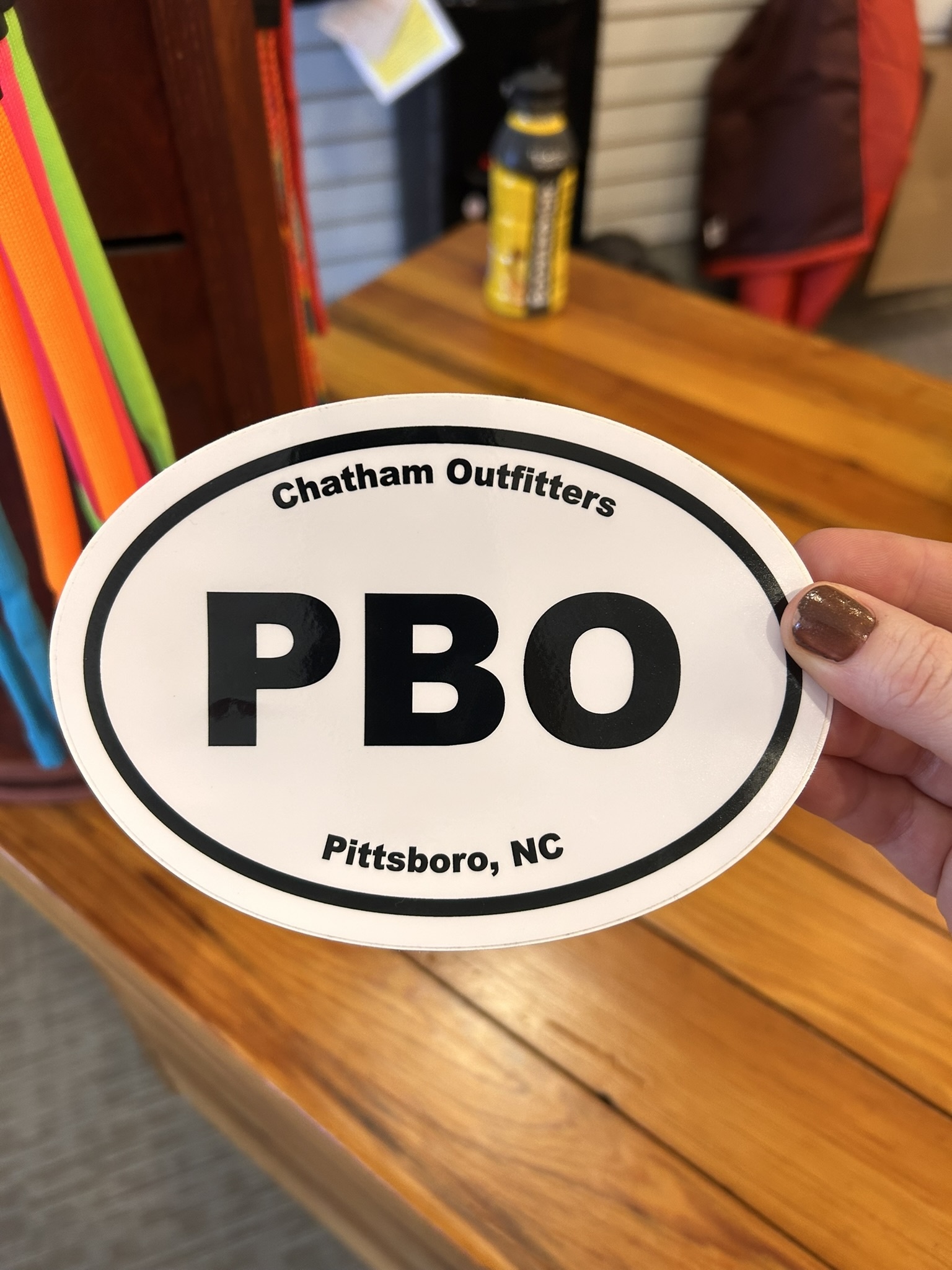 PBO Oval Car Sticker