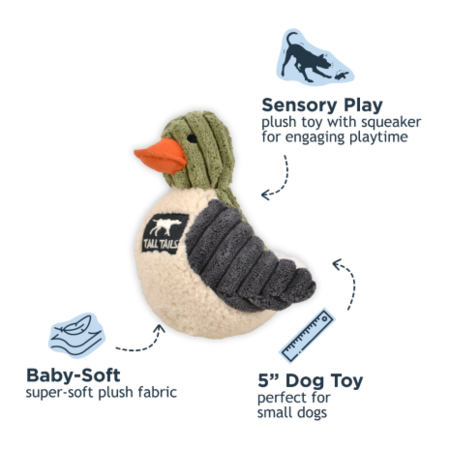 Plush Duckling with Squeaker 5"