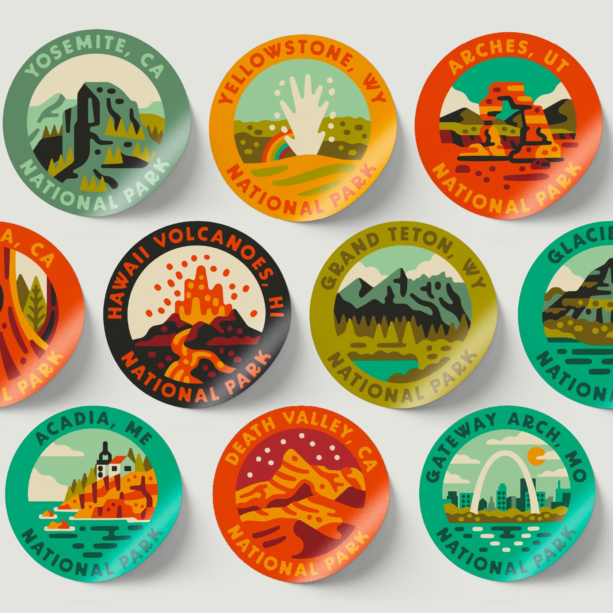 National Parks Insulated Sticker Bottle 32oz - Black