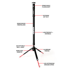 FLi-PRO 8' Telescoping Light w/ Removable Flashlight &  Remote