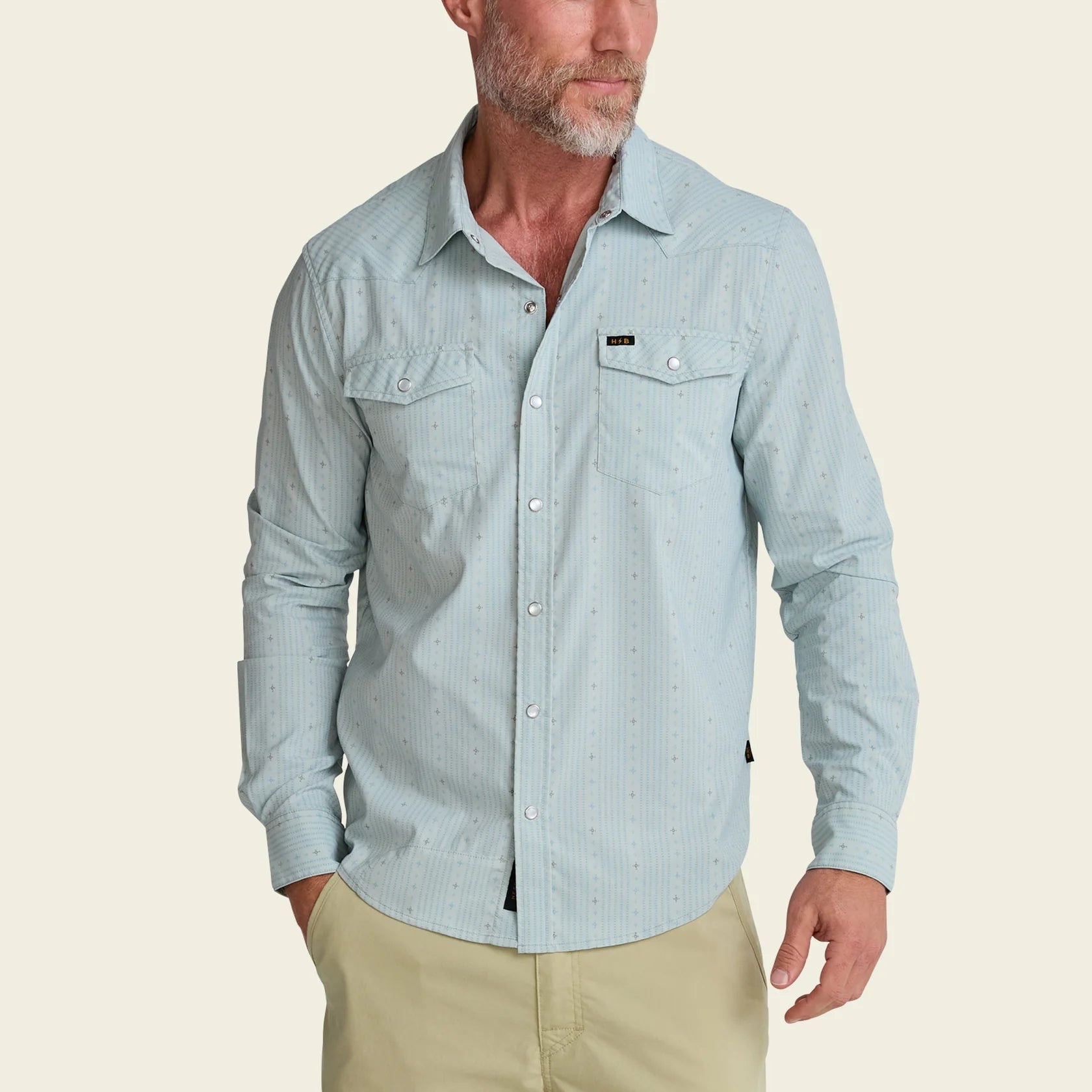 Howler Brothers Men's H Bar B Tech Longsleeve Supernova Stripe