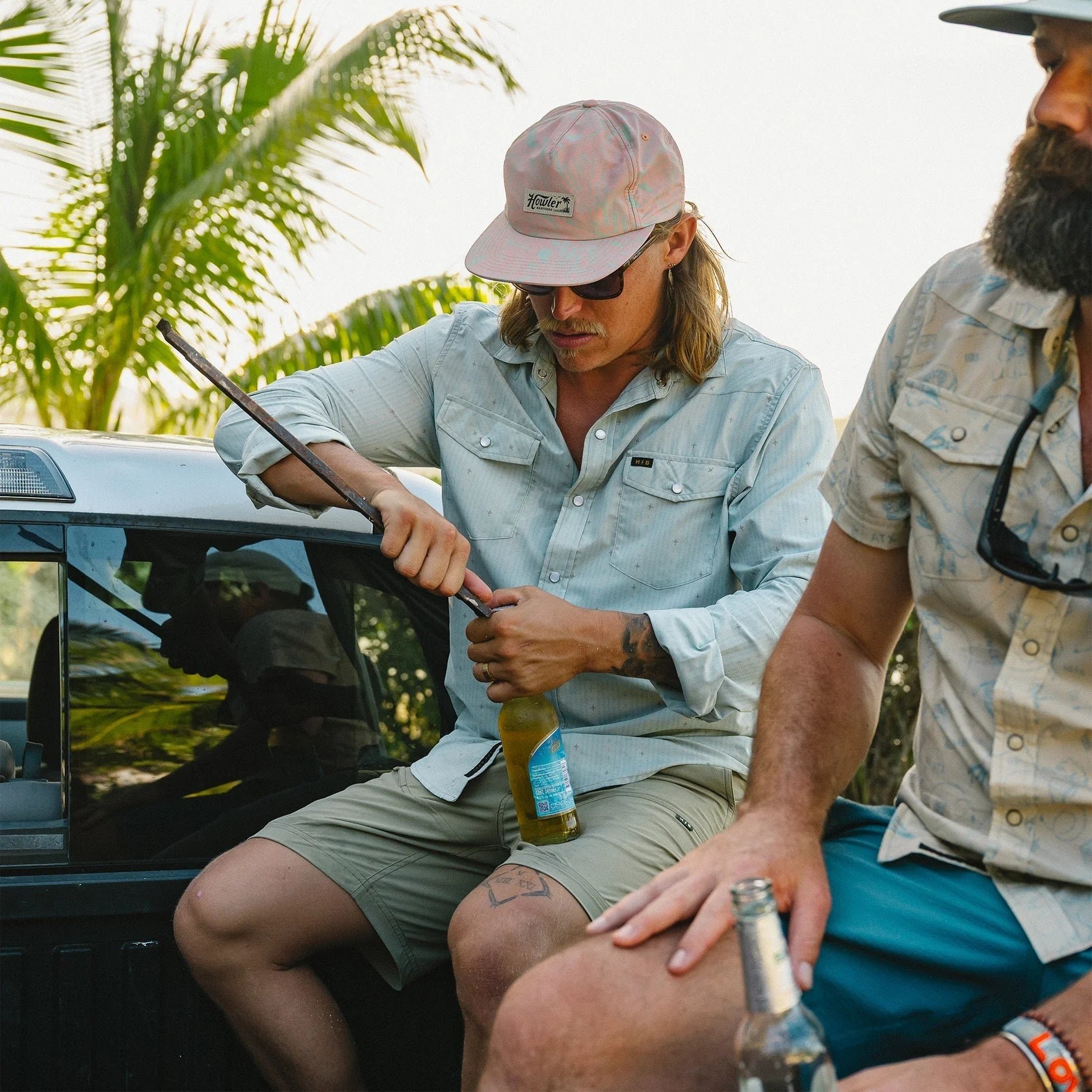 Howler Brothers Men's H Bar B Tech Longsleeve Supernova Stripe