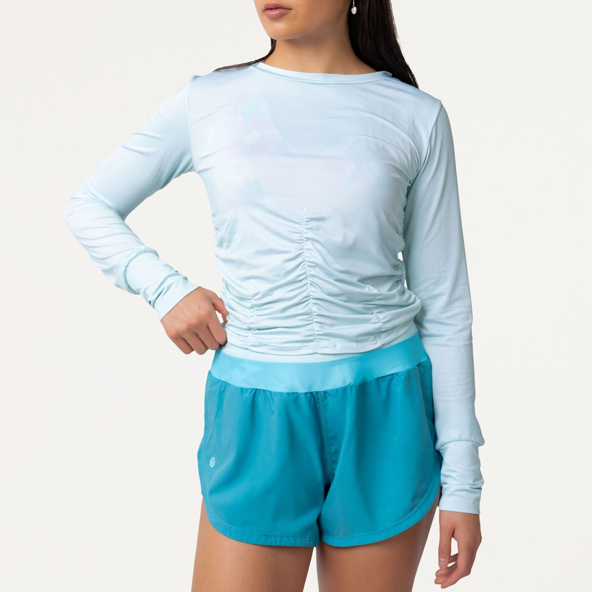 nani Swimwear Tide Ruched Sun Shirt