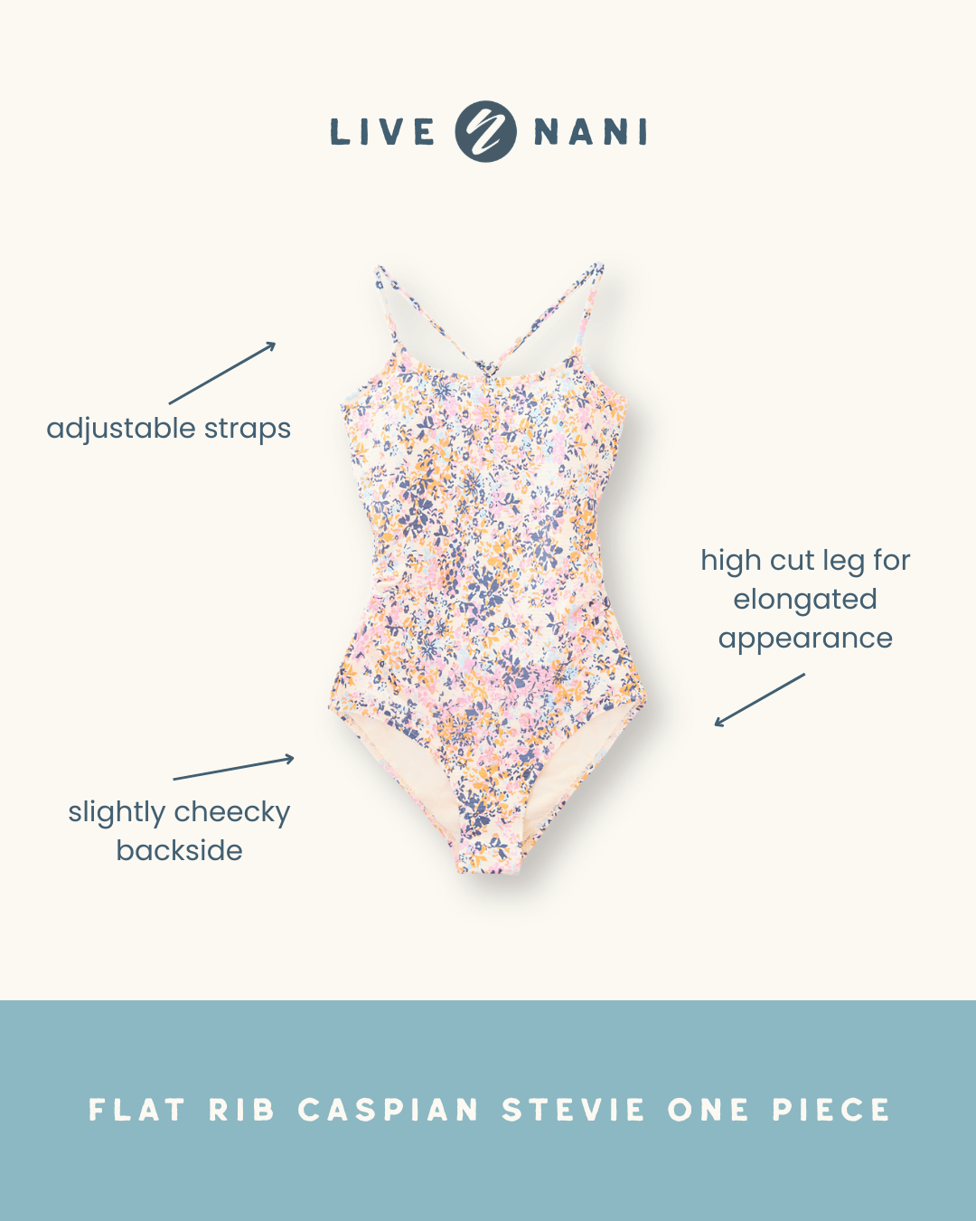 nani Swimwear Caspian Flat Rib Stevie One Piece