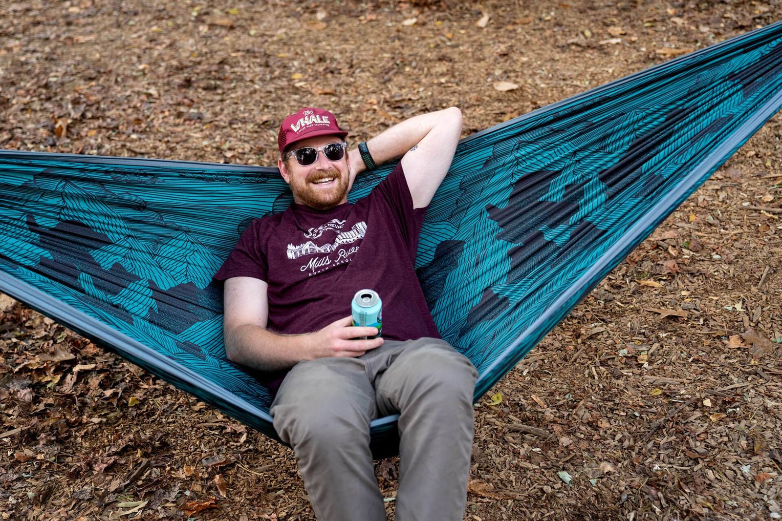 ENO DoubleNest Print Hammock Mountains to Sea Grey