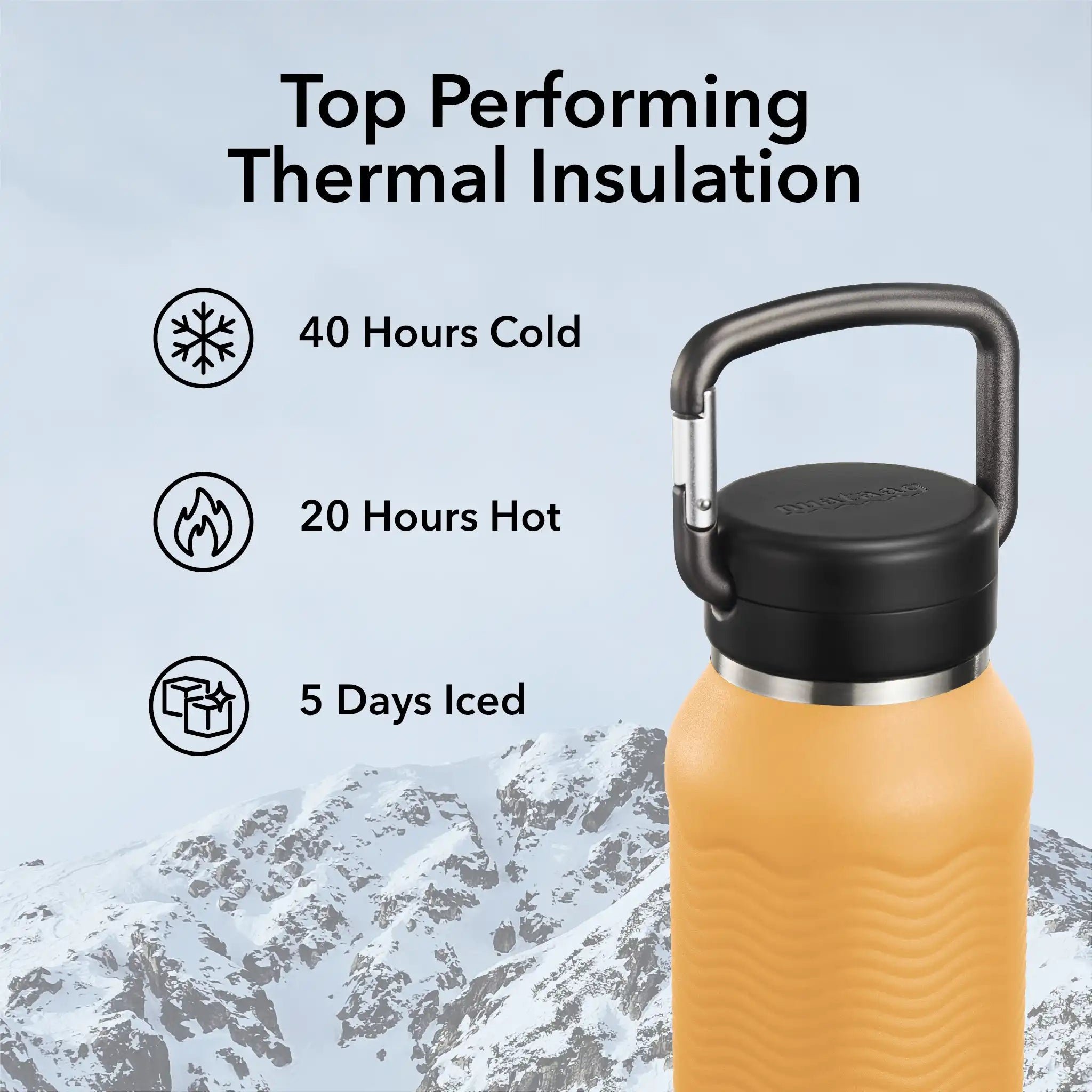 Nuataaq Carabiner Bottle - 34 oz Clip Cap