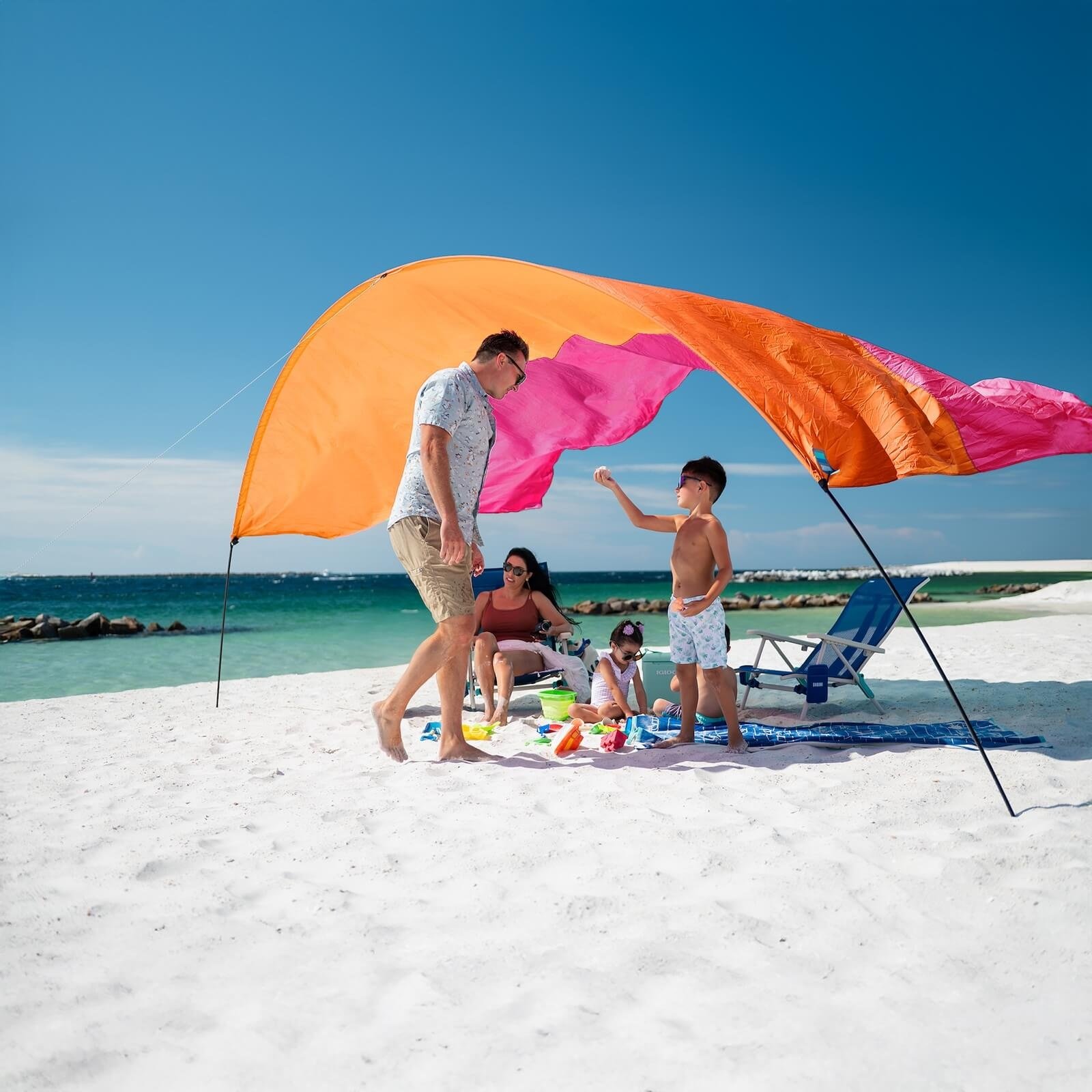 Shibumi Shade with Wind Assist Sunset