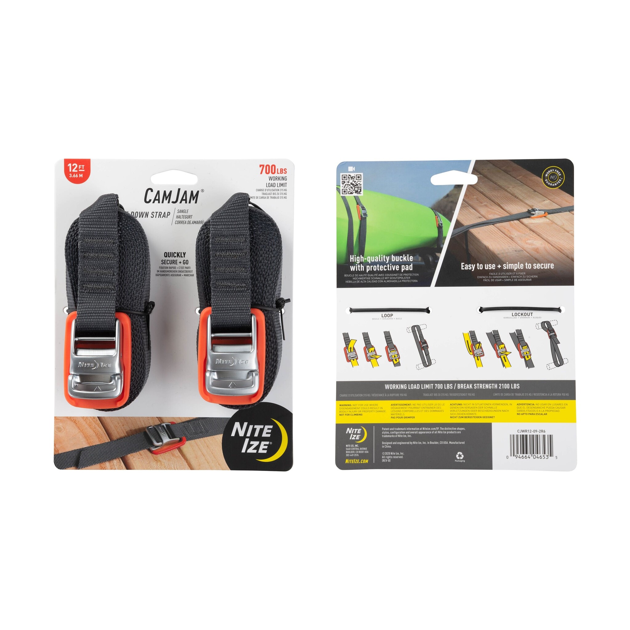 CamJam® Tie Down Strap 12 ft. - 2 Pack