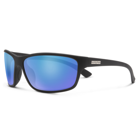 Sentry Matte Black Polarized Blue Mirror Sunglasses