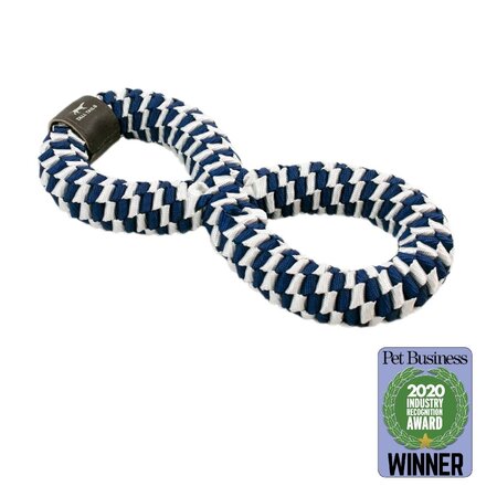 Navy Braided Infinity Tug Toy 11"