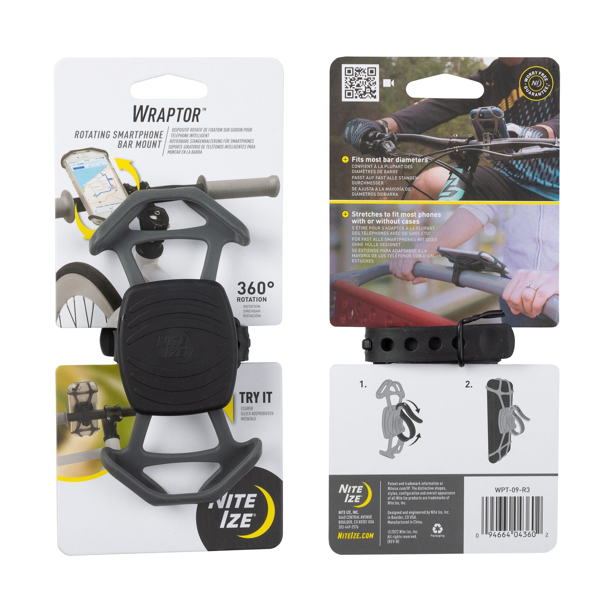 Wraptor® Rotating Smartphone Bar Mount
