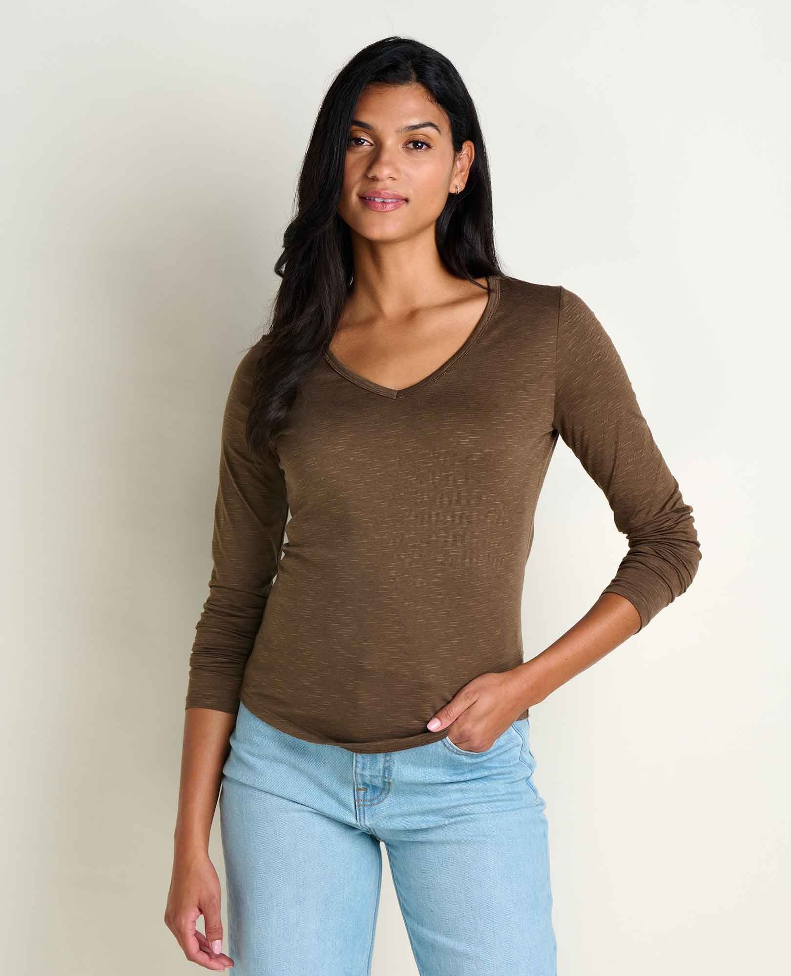 Toad & Co Women's Marley Long-Sleeve V-Neck Tee