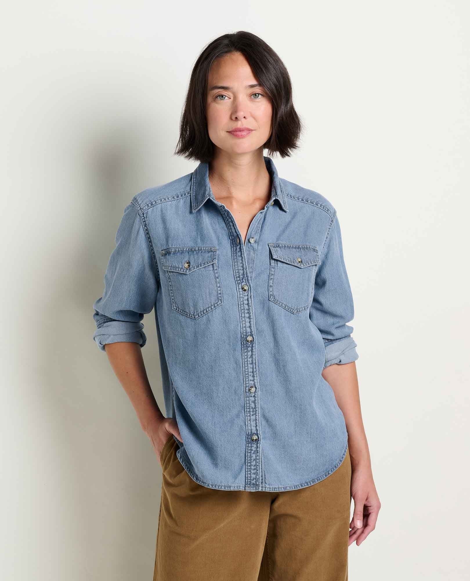 Toad & Co Women's Piñon Soft Denim Long Sleeve Shirt