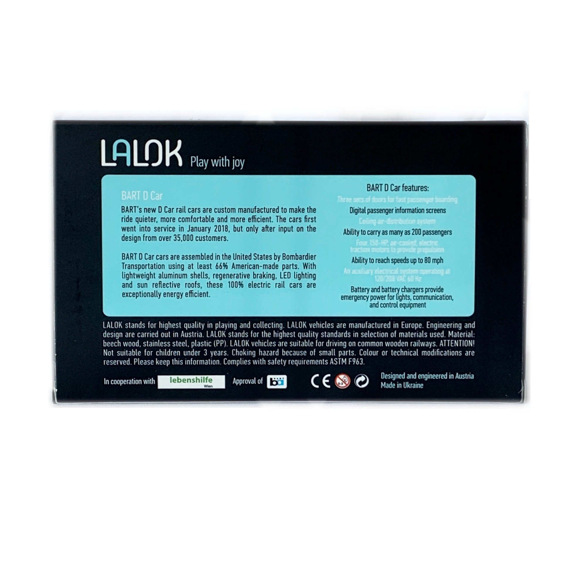 Wooden Toy Train – D Car