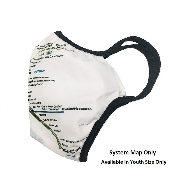 Roshambo BART System Map Face Mask Youth *ON SALE*