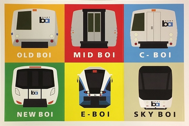 PrintRunner BART Train Face Sticker Sheet