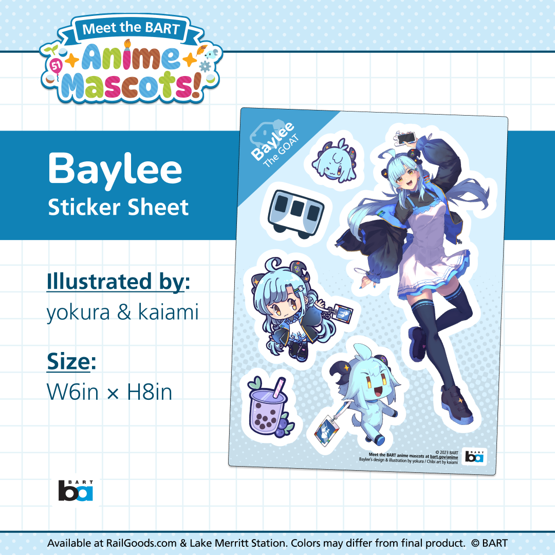 BART Anime Sticker Sheet - Baylee