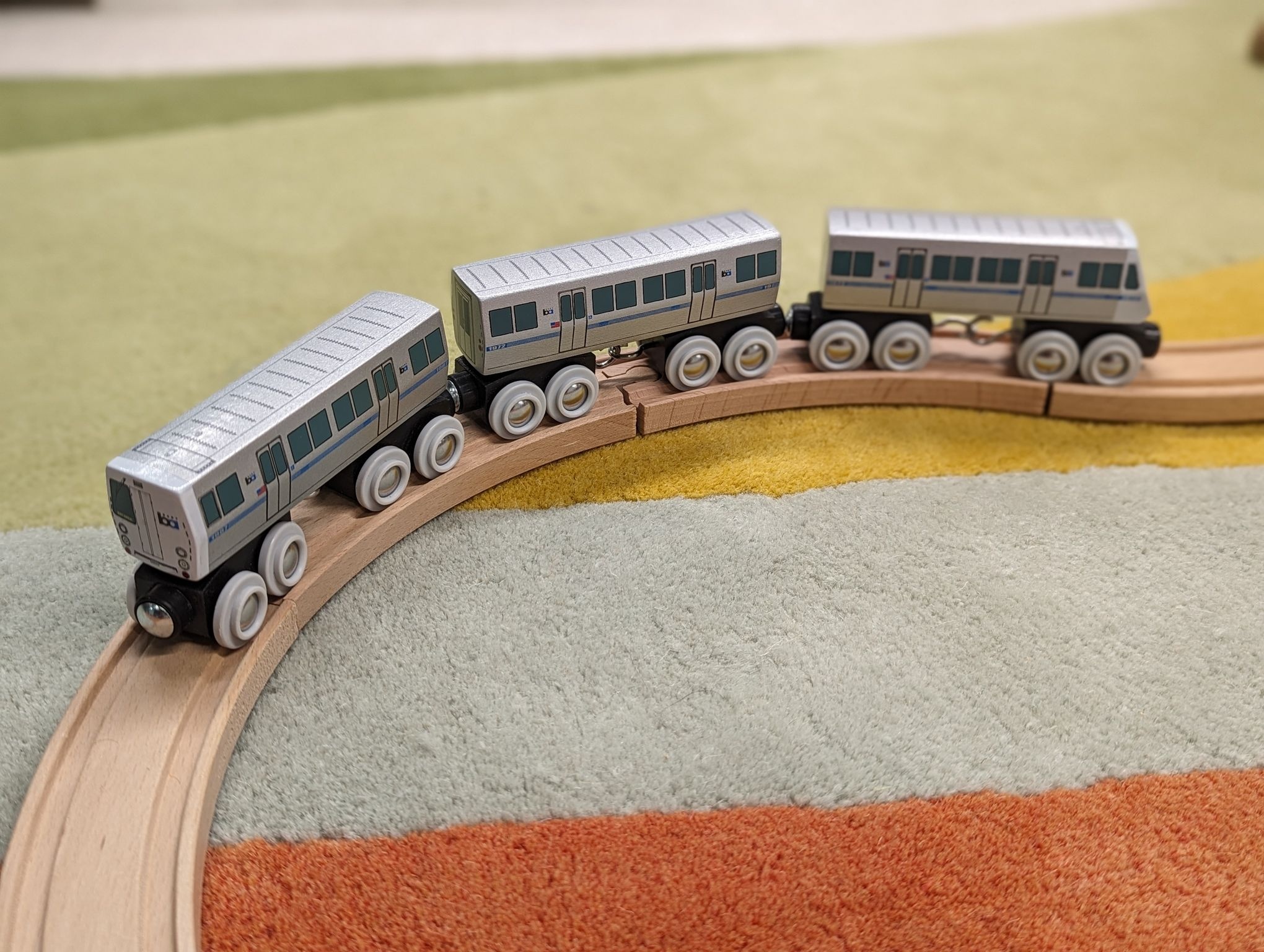 Mta wooden train set sale
