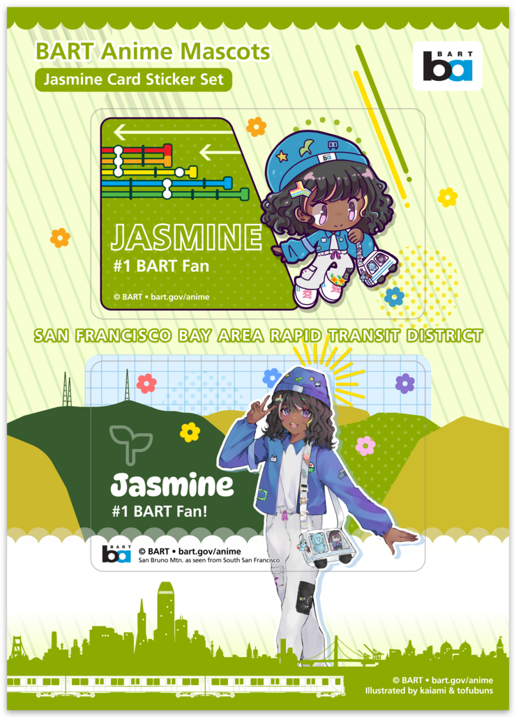 Anime Transit Card Stickers - Jasmine