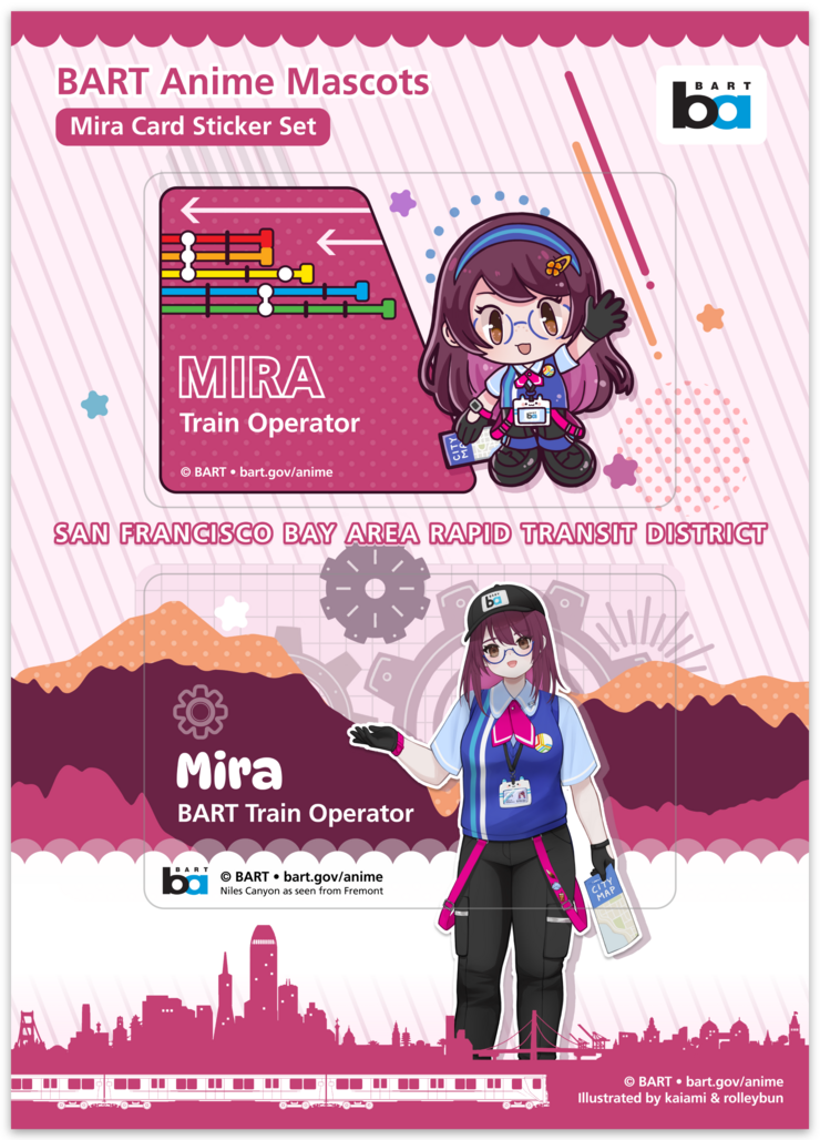Anime Transit Card Stickers - Mira