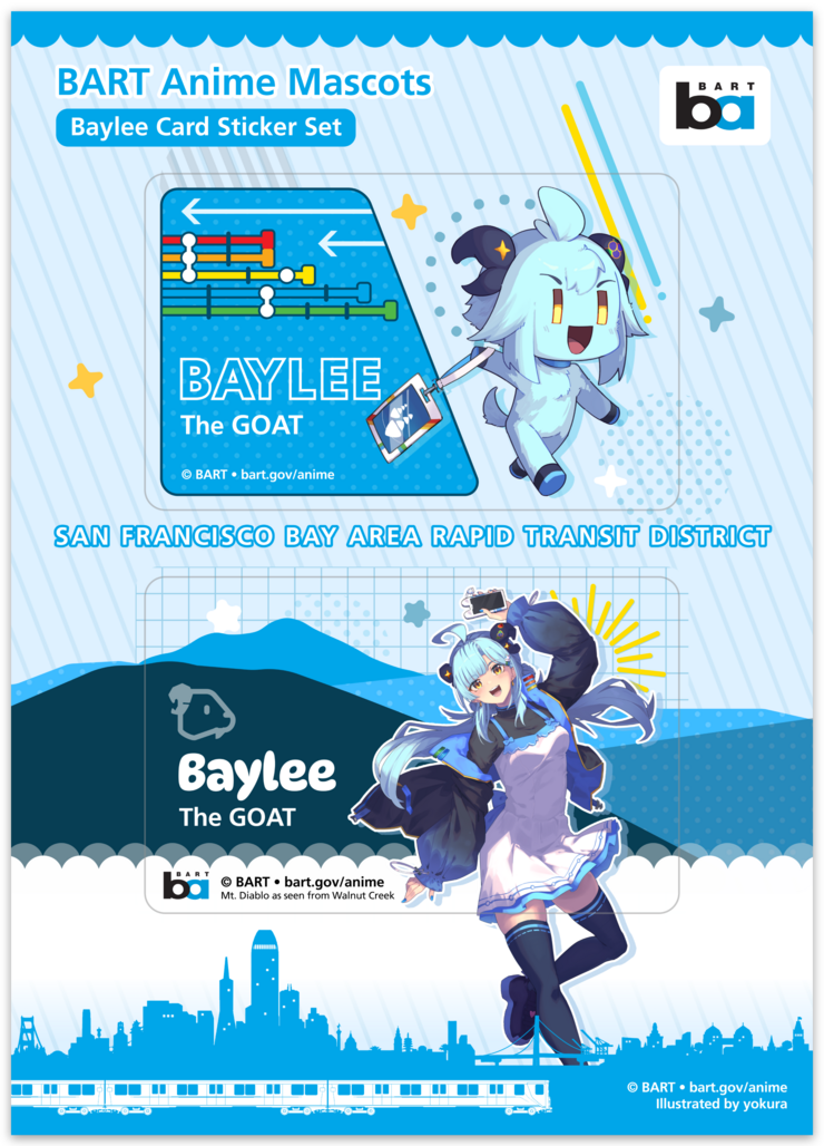 Anime Transit Card Stickers - Baylee