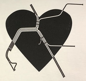 T-Shirt Heart Map Youth White