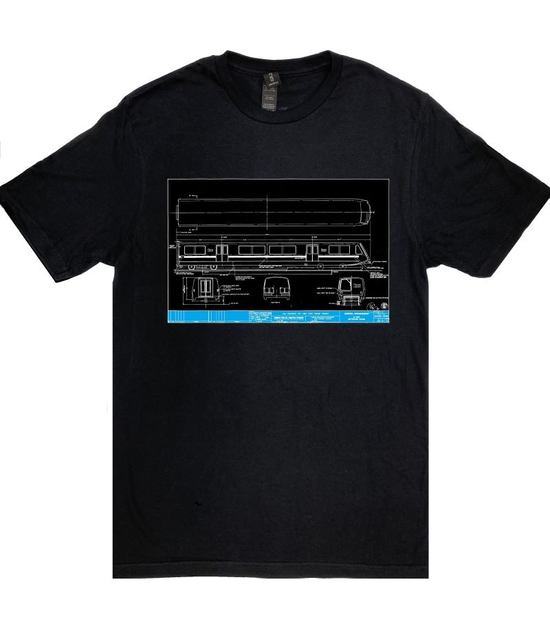 BART Legacy Train Blueprint T-Shirt