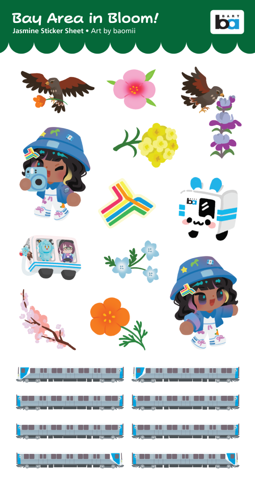 BART Anime Clear Sticker Sheet