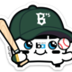 Oakland Ballers BARTy Hitter Sticker