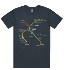 BART System Map T-Shirt