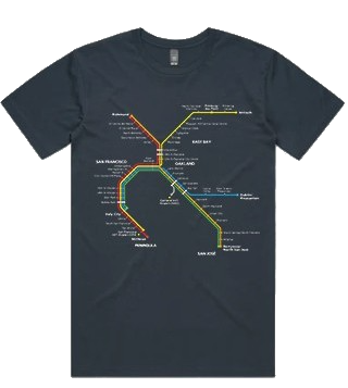 *BACK IN STOCK* BART System Map T-Shirt