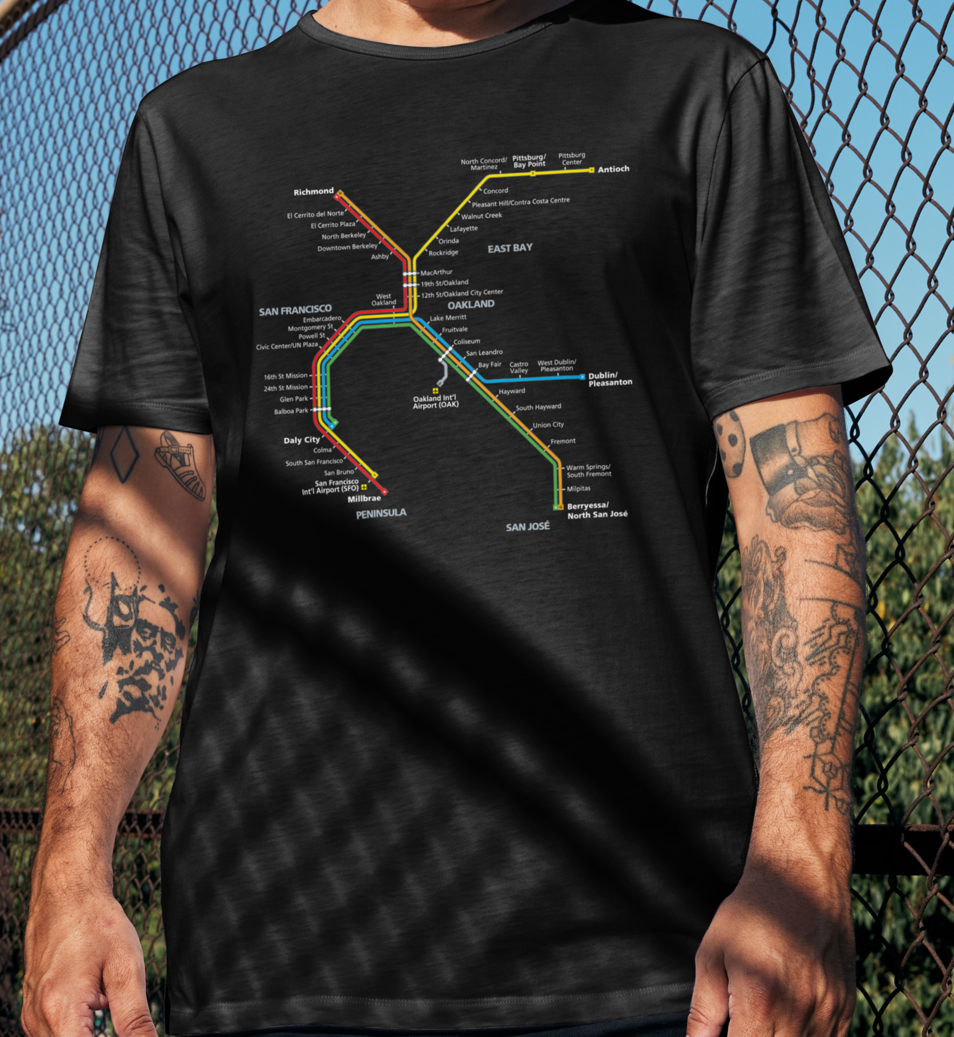 BART System Map T-Shirt