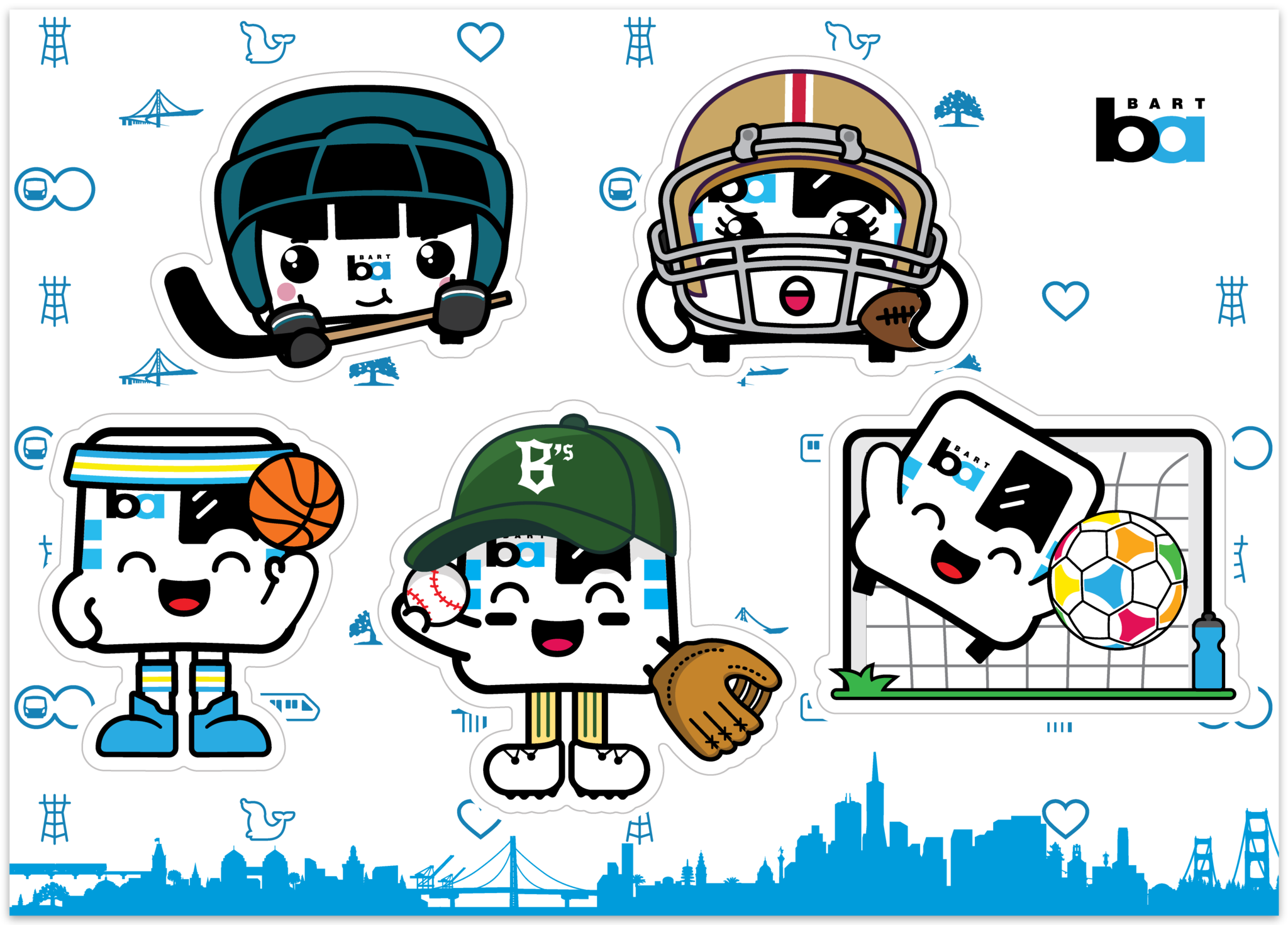 Sporty BARTy Sticker Sheet