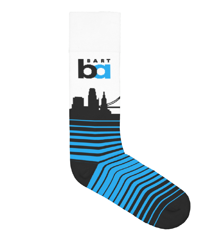 BART Bay Area Skyline Socks