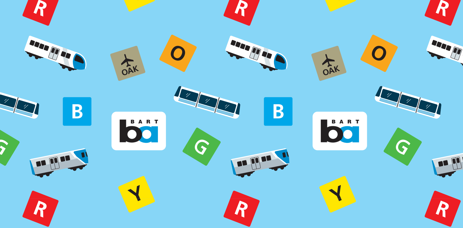 BART Train Cars Wrapping Paper