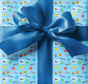 BART Train Cars Wrapping Paper