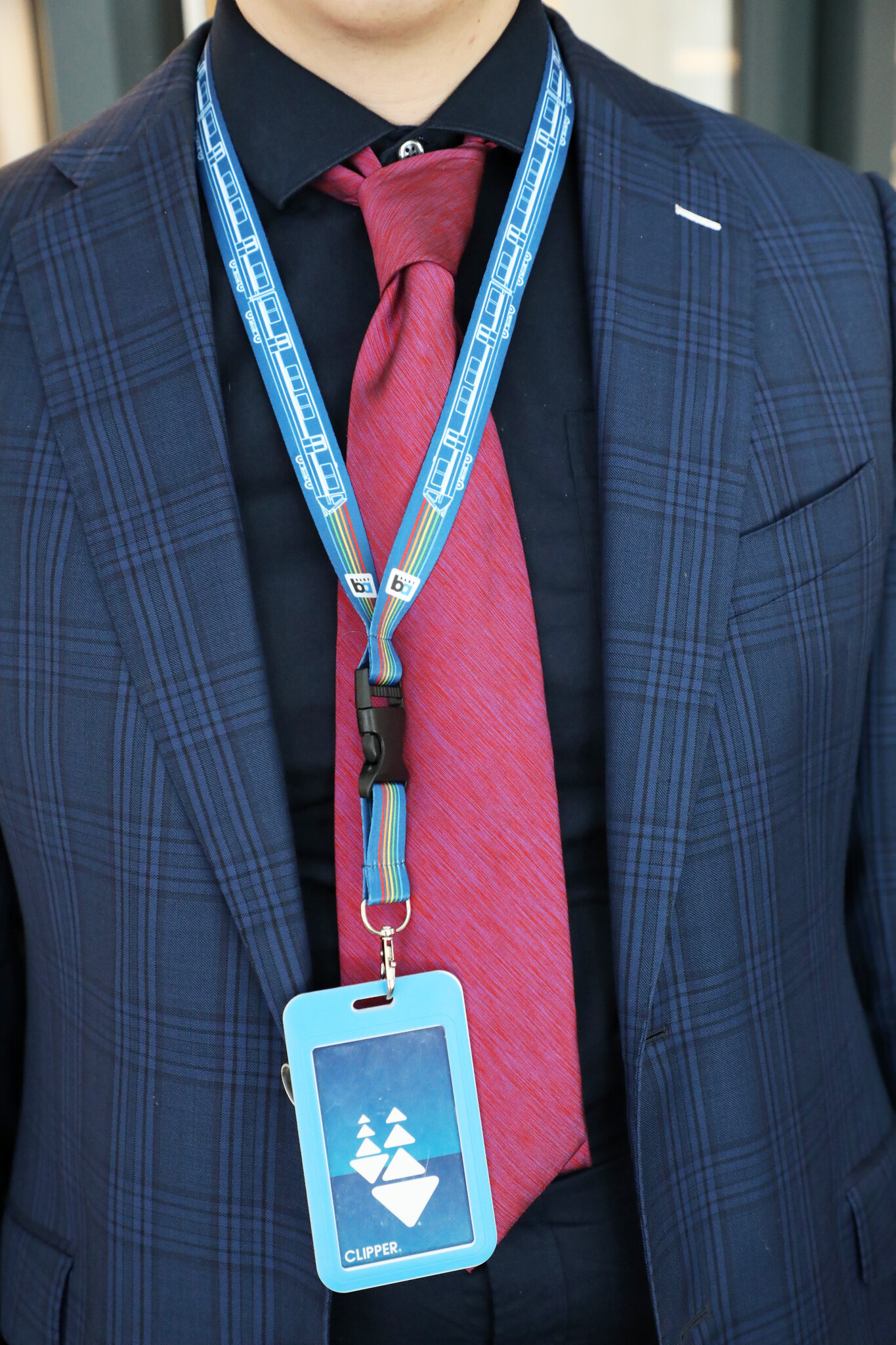 *NEW*BART FOTF Train Lines Lanyard w/ Cardholder