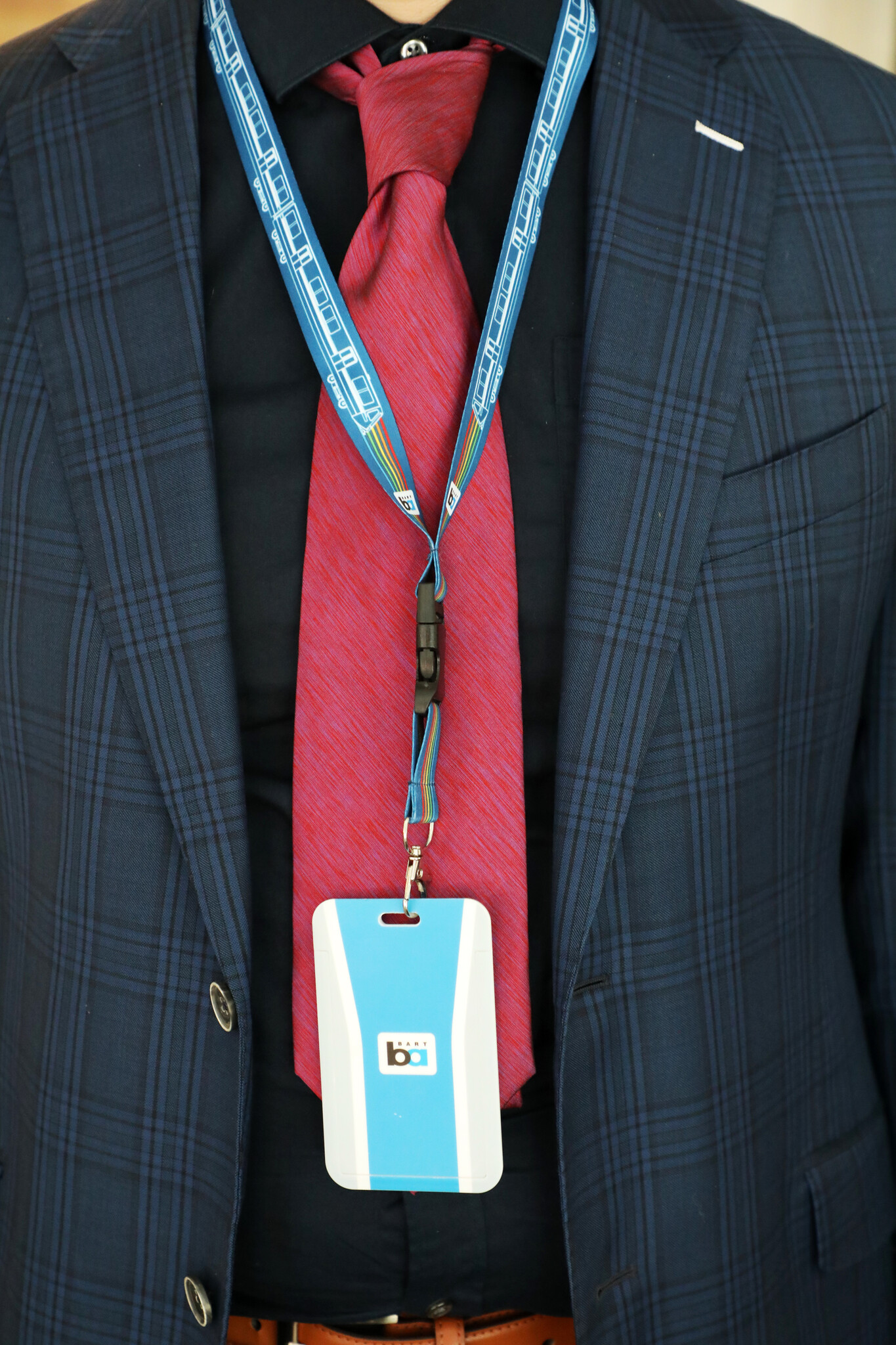 *NEW*BART FOTF Train Lines Lanyard w/ Cardholder
