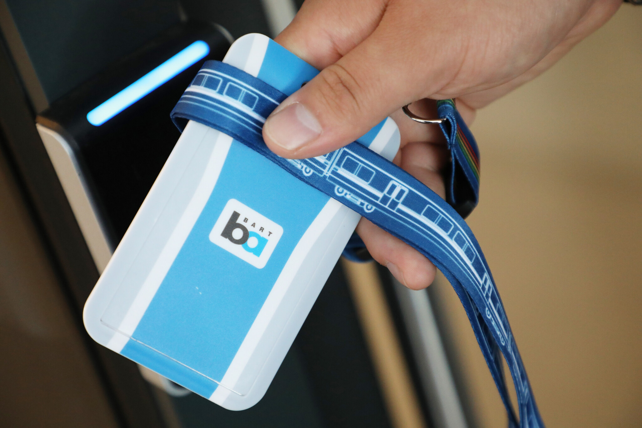 *NEW*BART FOTF Train Lines Lanyard w/ Cardholder