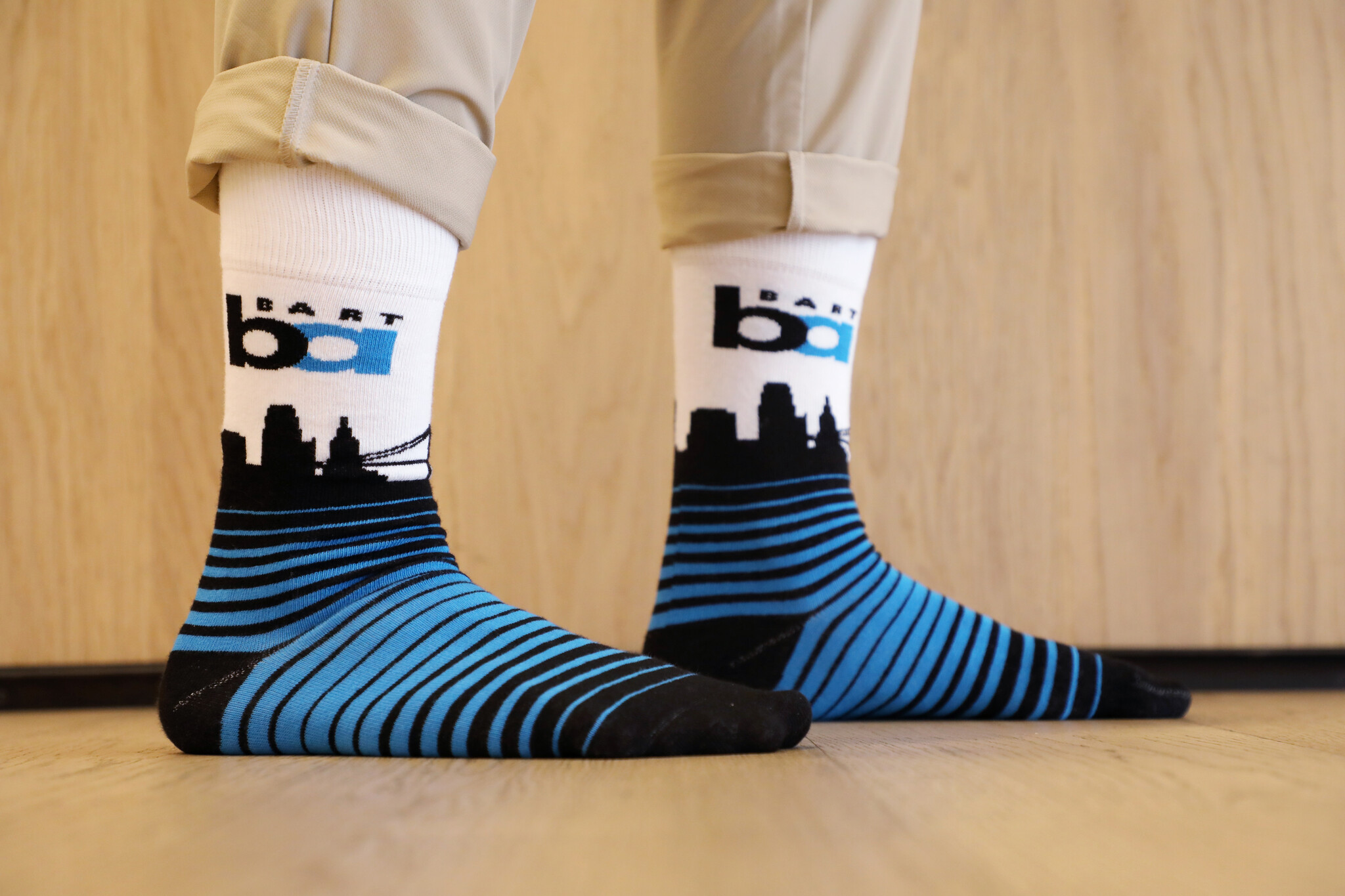 BART Bay Area Skyline Socks