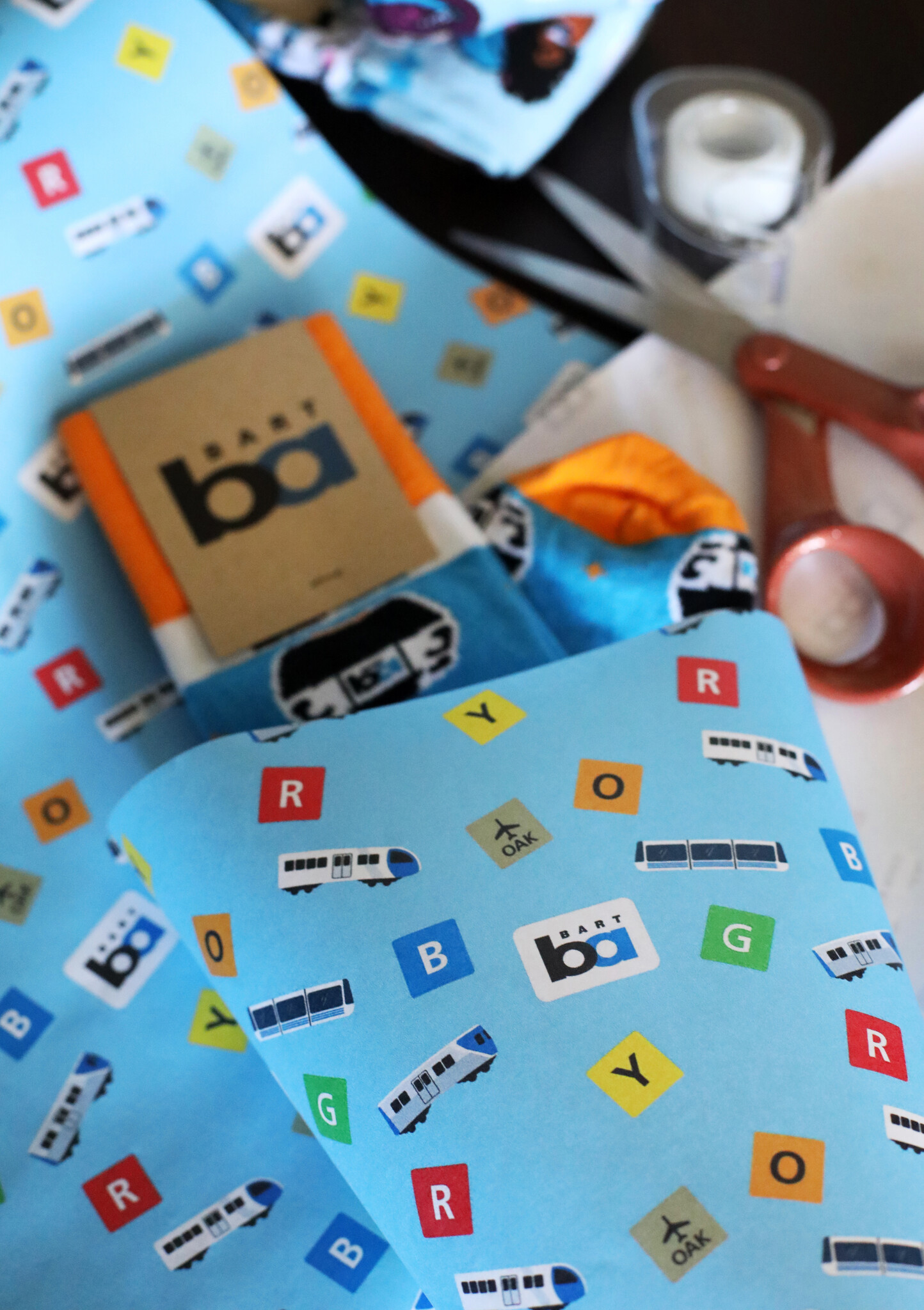 BART Train Cars Wrapping Paper