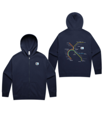 BART System Map ZIP UP Hoodie