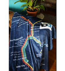 BART System Map Fleece Blanket