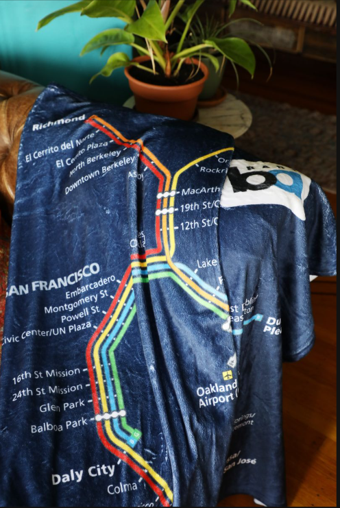 *BACK IN STOCK* BART System Map Fleece Blanket