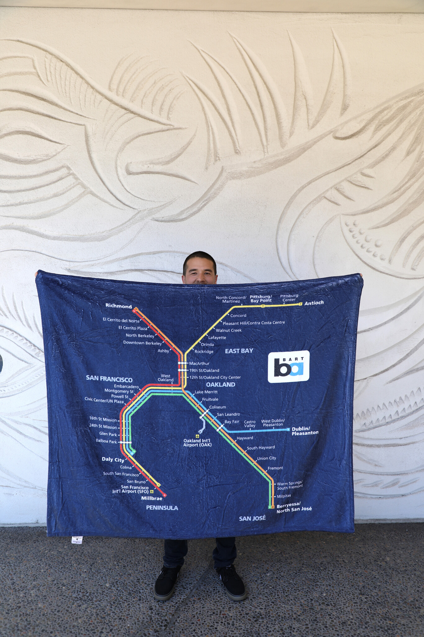 *BACK IN STOCK* BART System Map Fleece Blanket